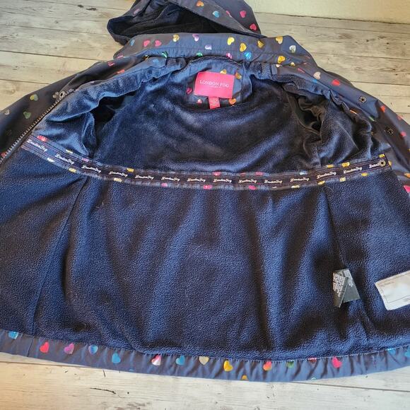 London Fog Girls Hearts Mid Weight Jacket Size 5 - Picture 6 of 12